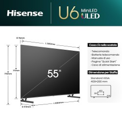 55U69NQ HISENSE TV MINILED ULED 55" UHD 4K DVBT2/S2 SMART